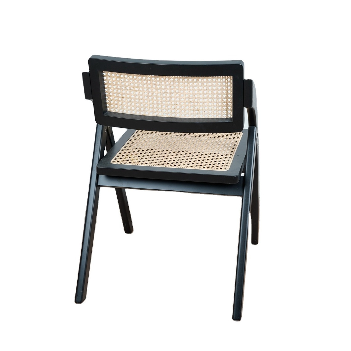 Black RATTAN DINING CHAIRS Wood folding event chair for Wedding Hotel Park Outdoor and Indoor Special Events silla de boda