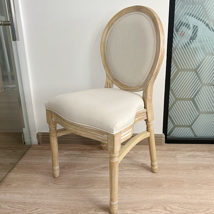 Vintage cane back rubber/oak/birch wood rattan back louis chair wood white round back louis chair