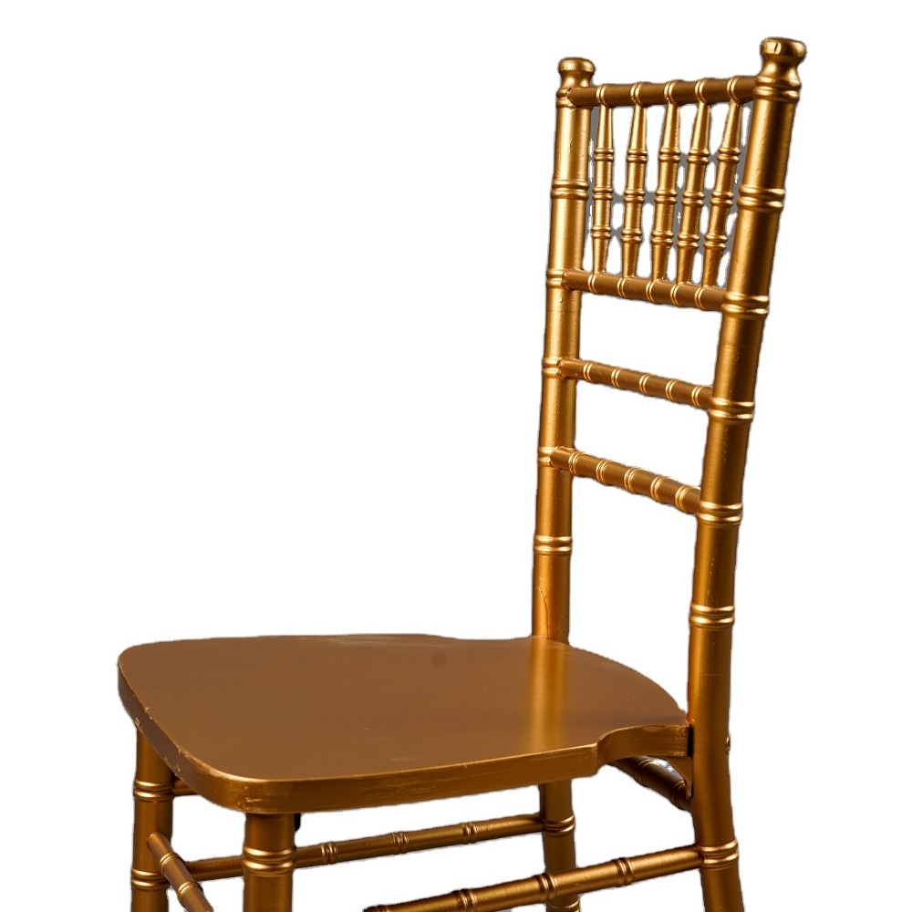 Banquet Party Used Stackable Weeding Dinning Luxury Gold Chiavari Hotel Chair For Events