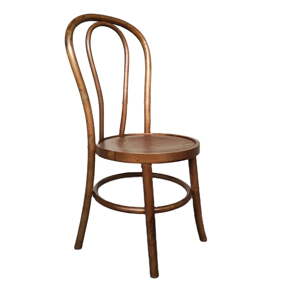 European Solid Wood Cafe Chair Event Dining Chair Bentwood Thonet Chair Stackable