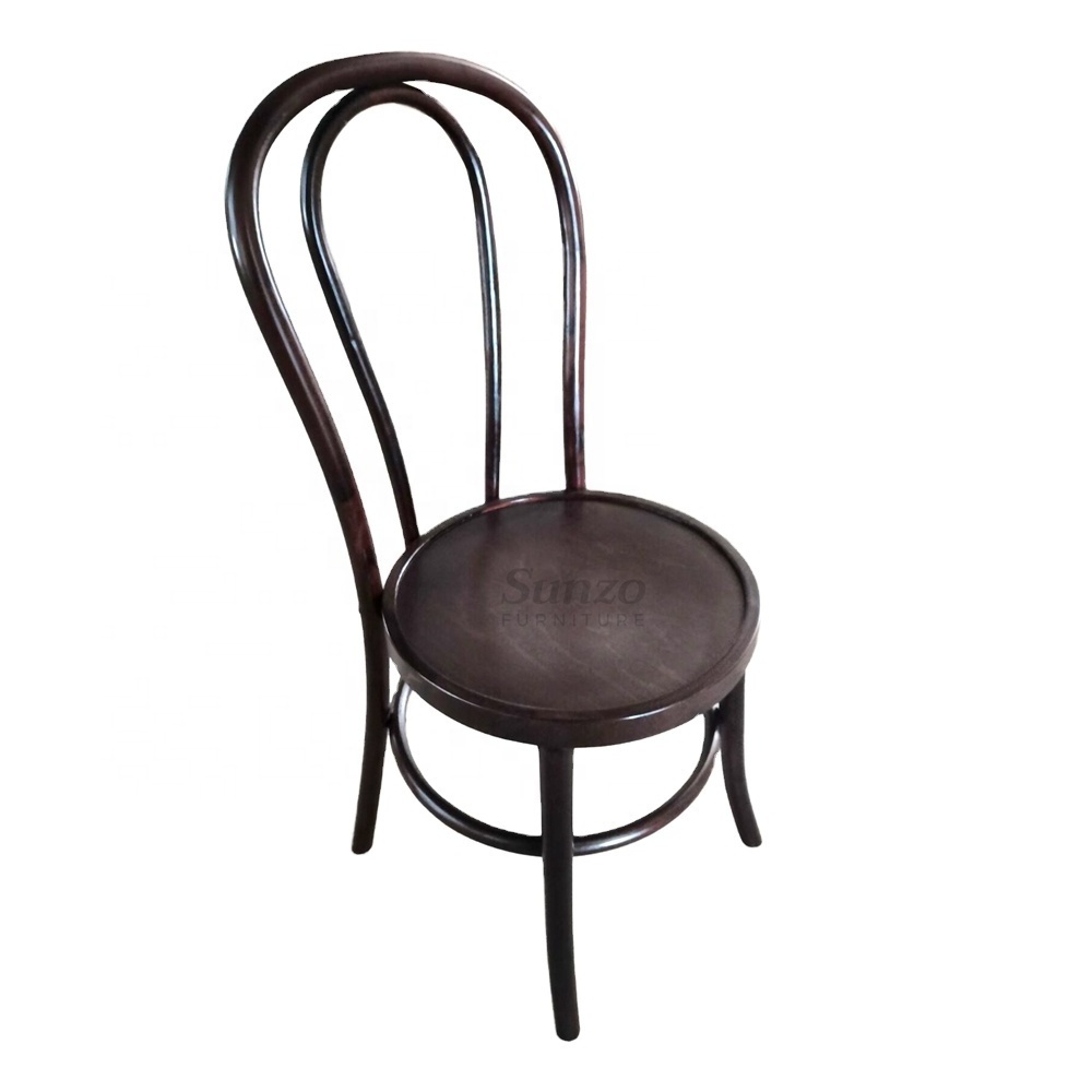 Sunzo Furniture Factory Price Solid Bentwood Black Thonet Wedding Chairs Coffee for Banquet Dining Chairs