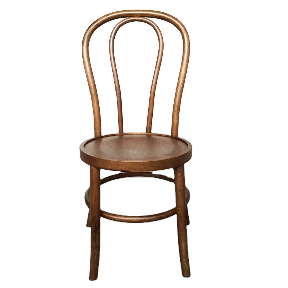 European Solid Wood Cafe Chair Event Dining Chair Bentwood Thonet Chair Stackable