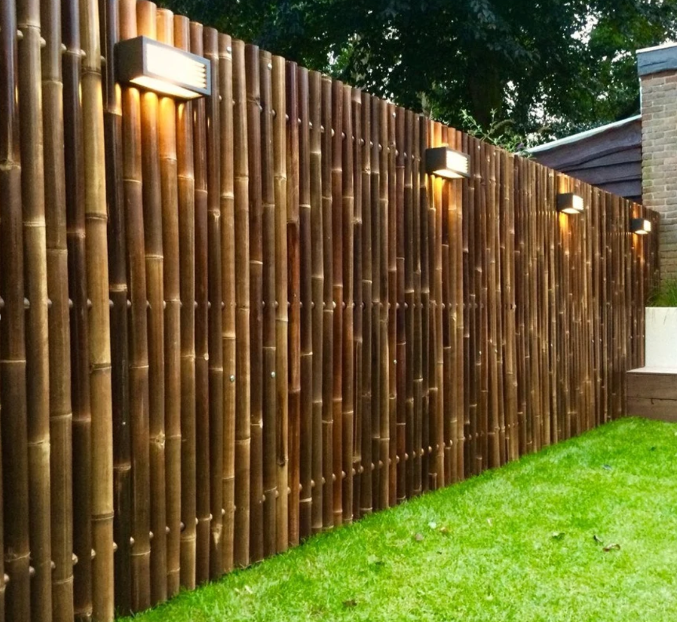 Nature Garden Bamboo Fence Rolled Bamboo Wood Reed Fence Natural Privacy Garden Panels