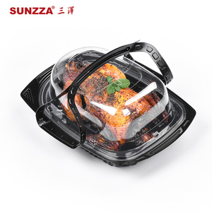 Sunzza Disposable roasted chicken container solid material Thanksgiving special fried chicken packaging boxes