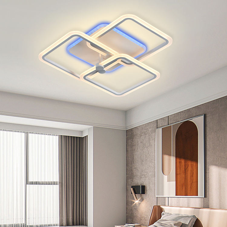 Modern APP Remote Control Acrylic Square Fancy Ceil Lamp Living Room Bedroom Home Luxury LED Ceiling Lights