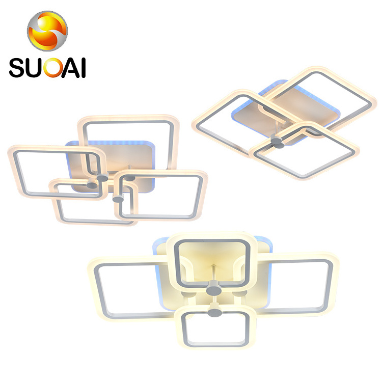 Modern APP Remote Control Acrylic Square Fancy Ceil Lamp Living Room Bedroom Home Luxury LED Ceiling Lights