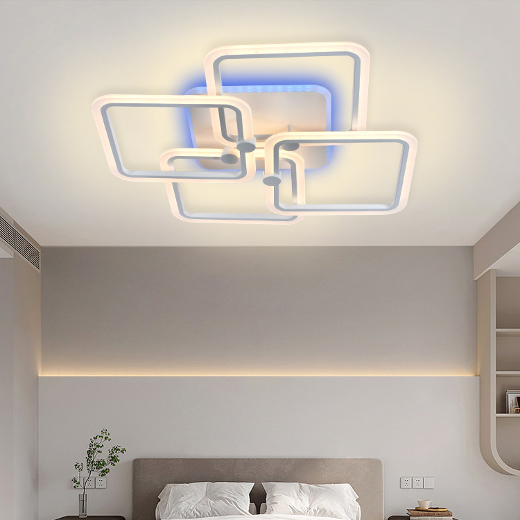 Modern APP Remote Control Acrylic Square Fancy Ceil Lamp Living Room Bedroom Home Luxury LED Ceiling Lights