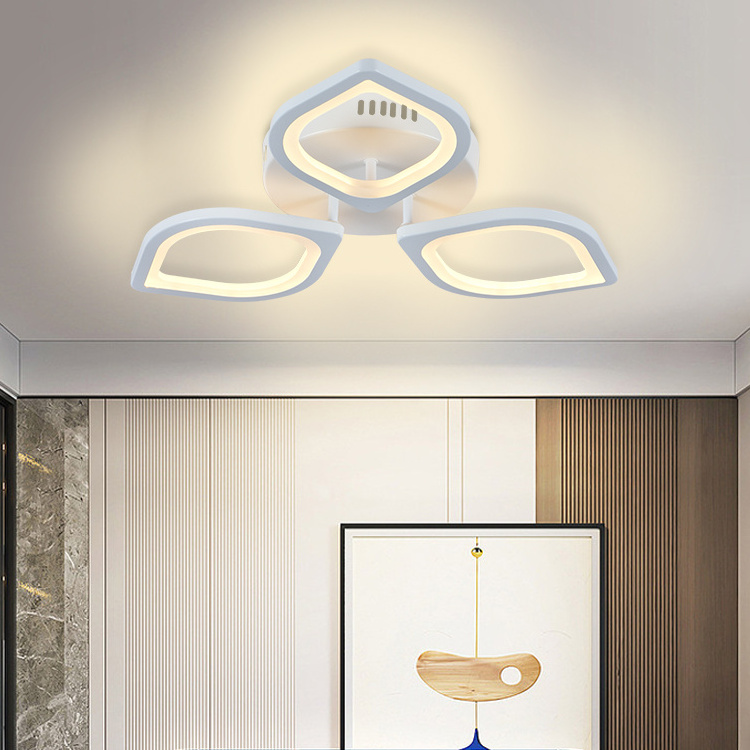 Surface Mounted Pop Ceil Lamp Fixtures Remote Control Living Room Bedroom Light Hotel Chandelier Light For High Ceilings