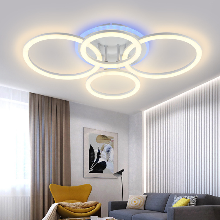 Hot Sale Luxury Lighting Fixtures Living Room Bedroom Kids Dimmable Round Square LED Ceiling Lights