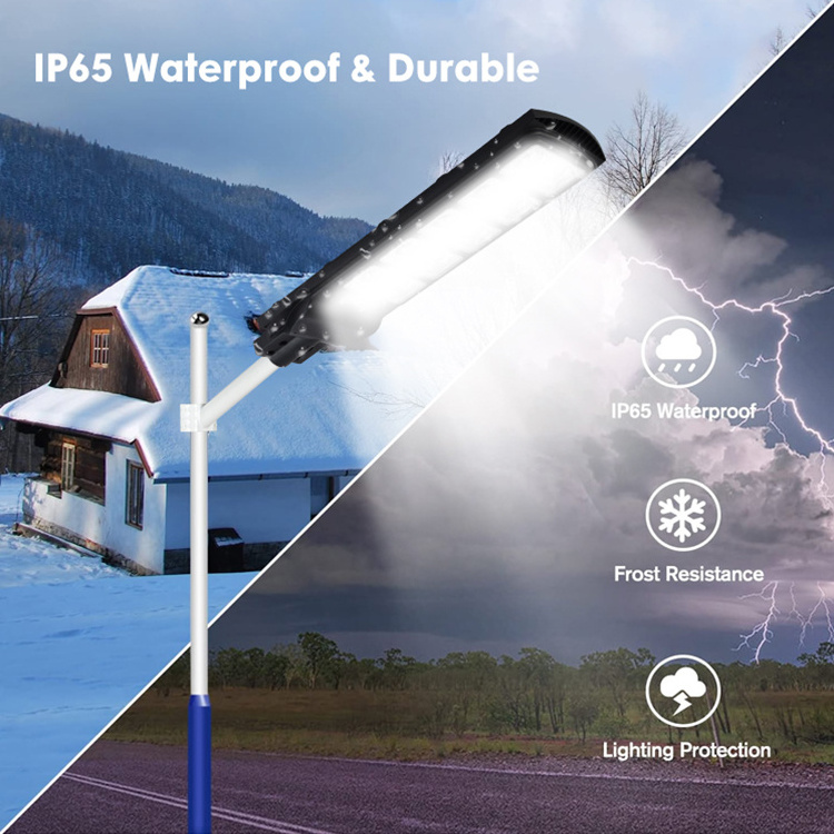 SUOAI New Type ABS Outdoor Ip65 Waterproof Streetlight 60w 90w 120w 150w All In One Solar Led Street Light