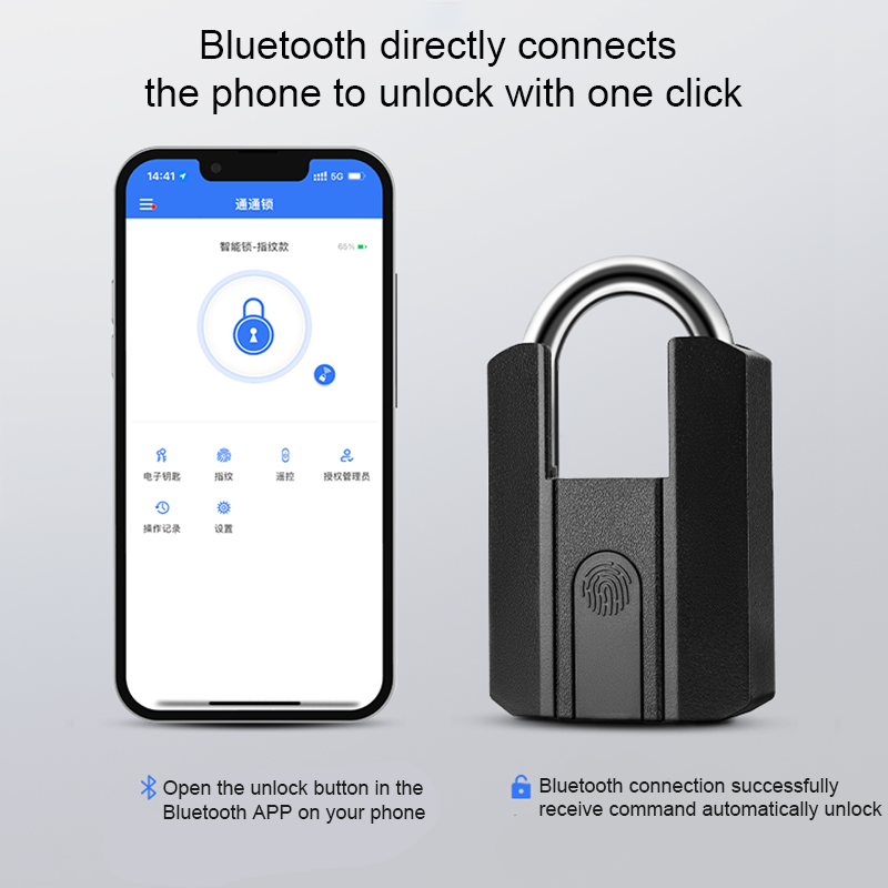 Waterproof IP67 Fingerprint Padlock One-Touch Open Fingerprint Lock with USB Charging for Gym Sports School locker Suitcase