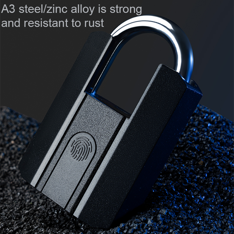 Waterproof IP67 Fingerprint Padlock One-Touch Open Fingerprint Lock with USB Charging for Gym Sports School locker Suitcase