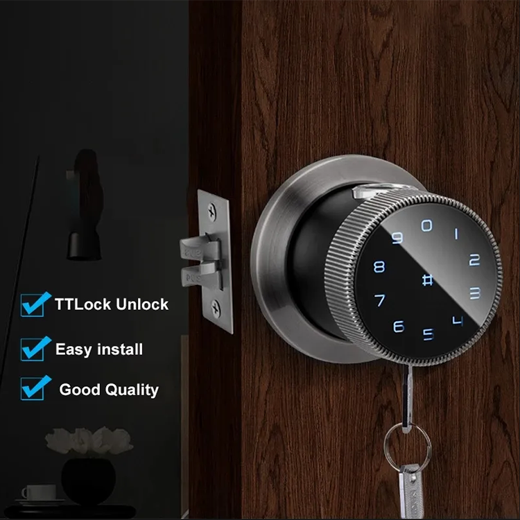 SUOBOOT Y1 Bluetooth Smart Knob Door Lock Ttlock Digital Smart Fingerprint Biometric Spherical Lock Zinc Alloy Padlock Bluetooth