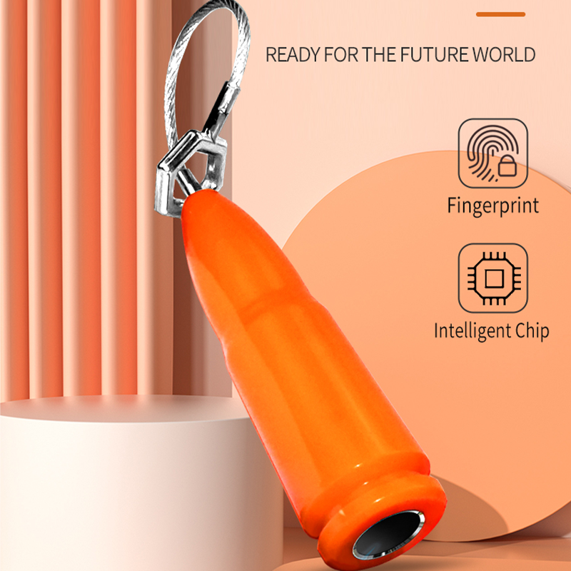 Electric Smart Padlock Fingerprint Smart Lock Small Luggage Mini Fingerprint Padlock Digital Little Zipper Padlock