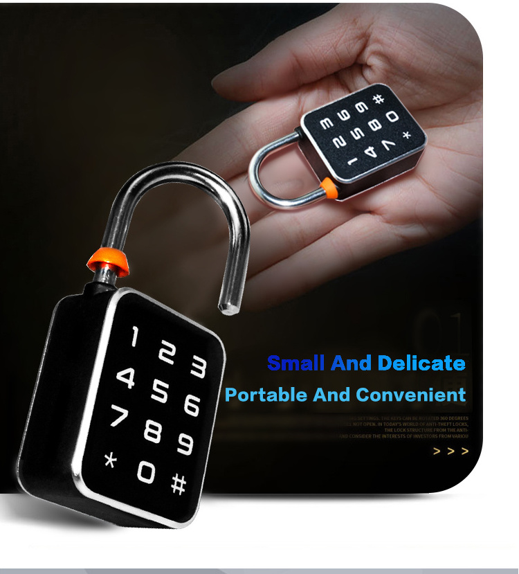 2023 Hot selling portable door lock home security door smart waterproof padlocks backpack padlocks