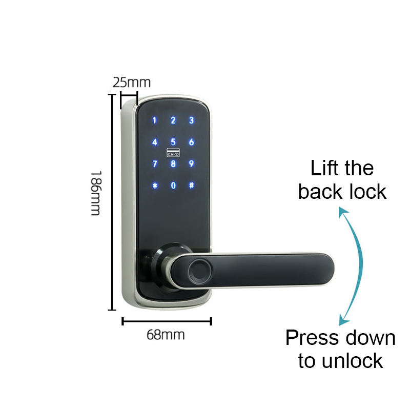 Suoboot Factory Price Keyless Tt locks app Fingerprint Smart New smart lock door gate lock For Home Hotel Apartment