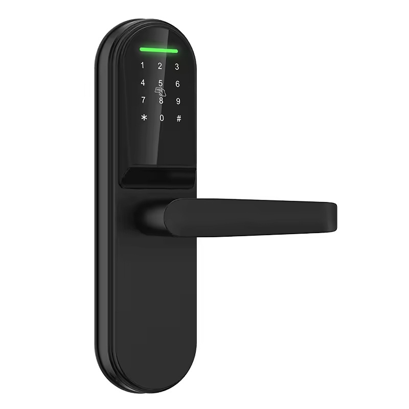 Newest TTlock Wireless Tuya Wifi Remote Control Digital Security Keyless Fingerprint Handle Lock Smart apartment Door Lock