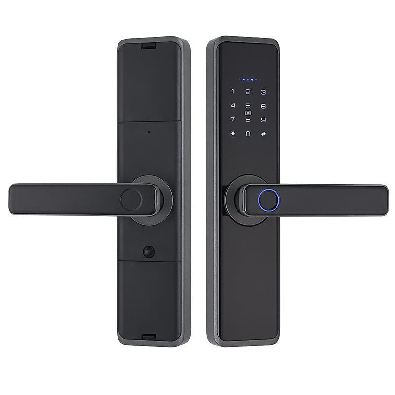 Suoboot Top Selling Digital smart Fingerprint Password Handle door lock Smart Tuya App Door Lock For Home Wooden Doors