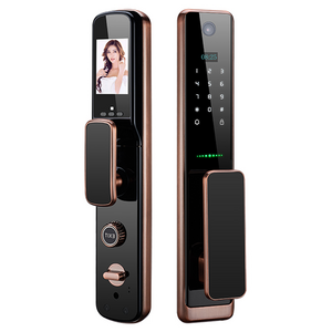 Home Inteligente Automatic Video Call Wireless Digital Fingerprint Deadbolt Smart Door Lock With Camera And Bell