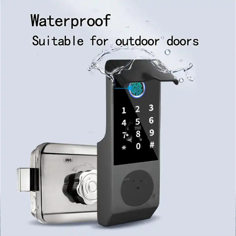 Outdoor access control waterproof wireless remote control electric TTlock tuya NFC fingerprint gate yard door smart RIM lock