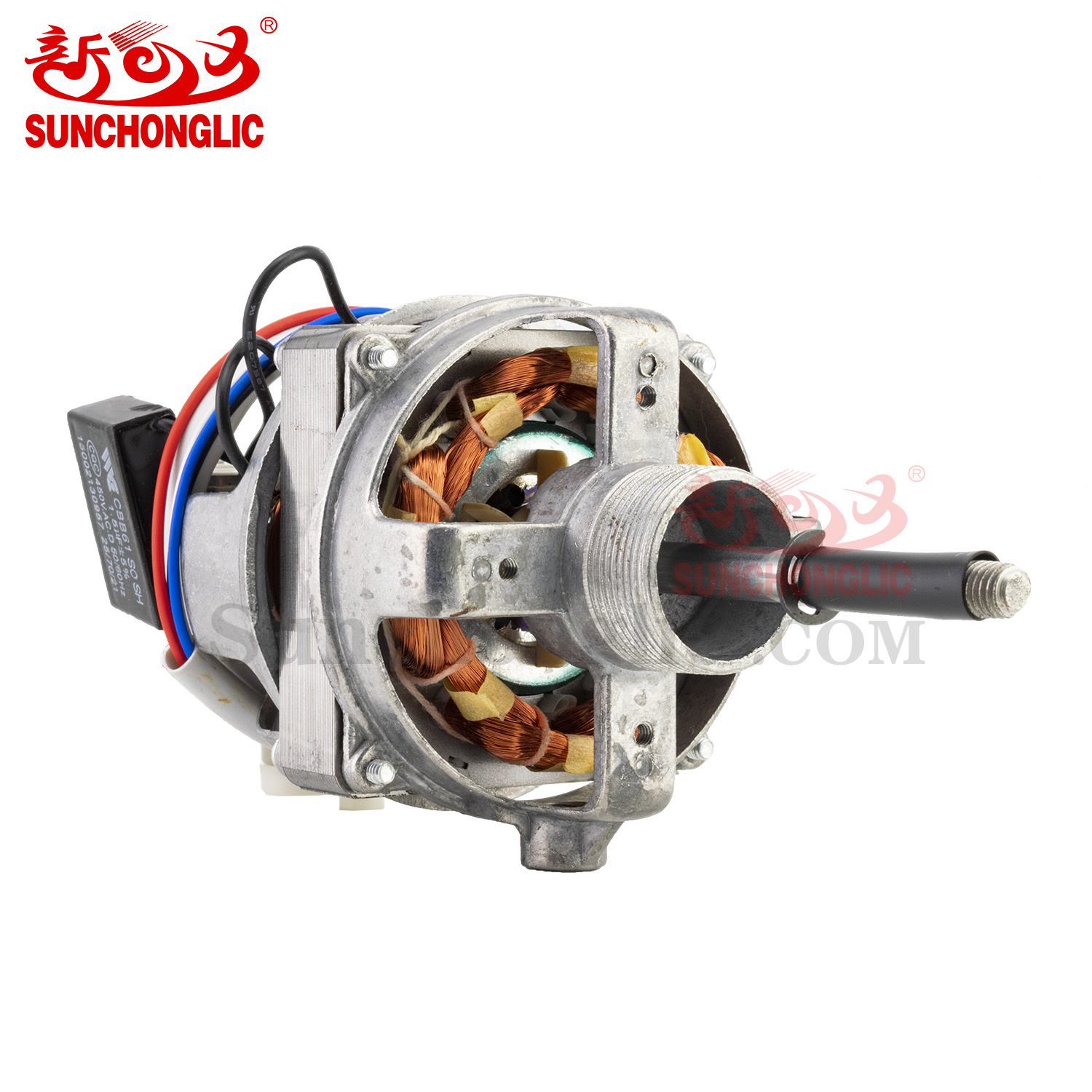 Sunchonglic fan spare parts 16 inches 55w aluminum wire crown coil table fan motor motors  wholesale with capacitor