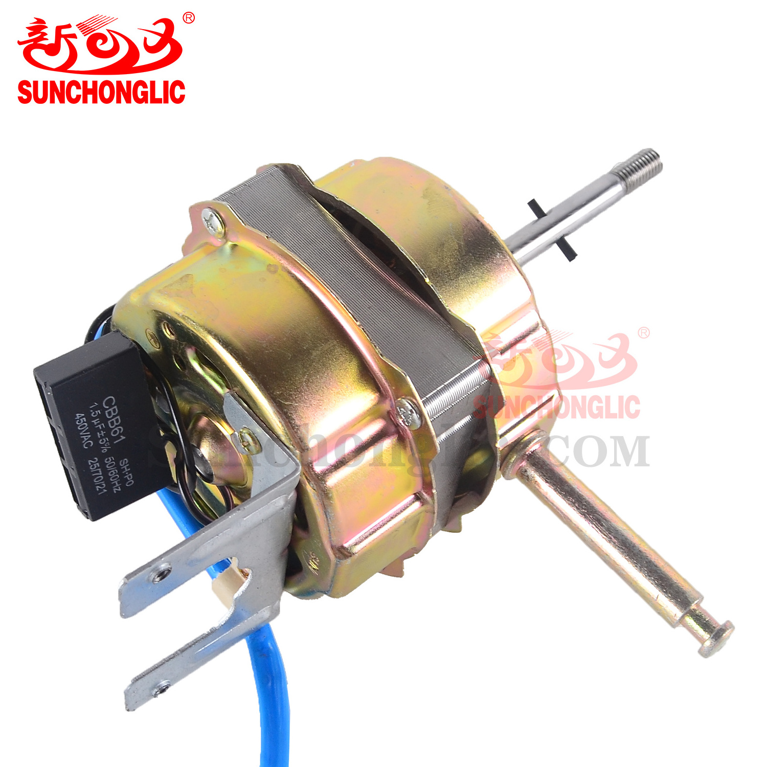 Sunchonglic ac table fan electr capacitor motor motors 55w 18 inches copper coil wall fan motor motorswith capacitor