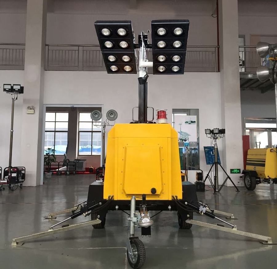 Factory Direct Price Diesel Generator Lighting Tower Led Mobile Portable Lighting Tower