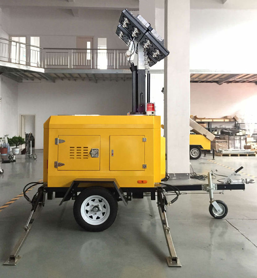 Factory Direct Price Diesel Generator Lighting Tower Led Mobile Portable Lighting Tower