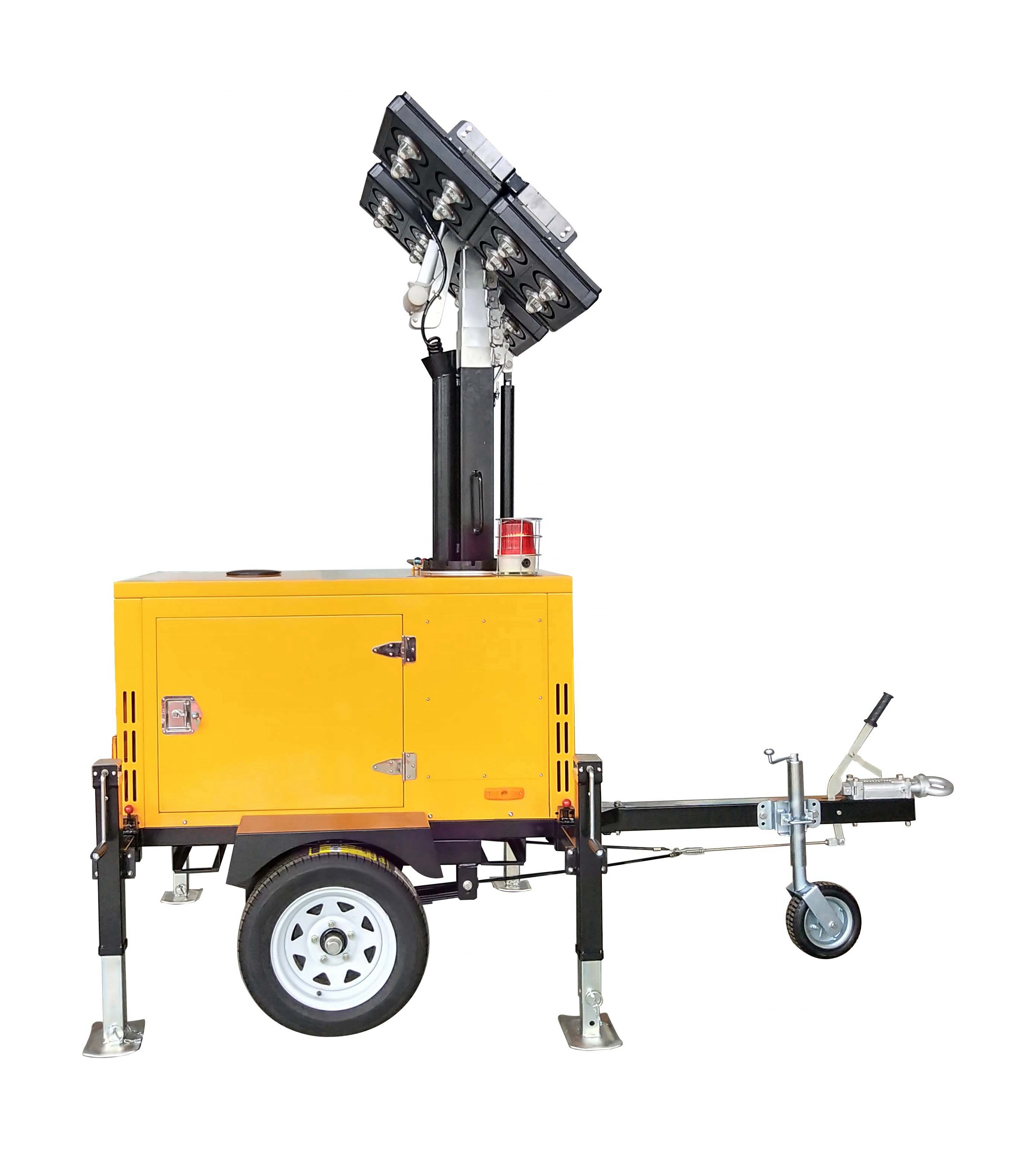 Factory Direct Price Diesel Generator Lighting Tower Led Mobile Portable Lighting Tower