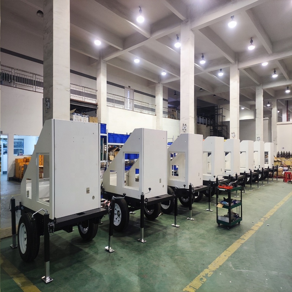 Factory OEM Customizing High Power Solar Panel Mobile Surveillance Trailer for Security Monitoring