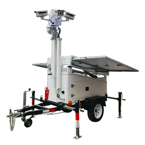 Professional Manufacturer Cctv Mobile Solar Surveillance Trailer Pole Light Tower Solar