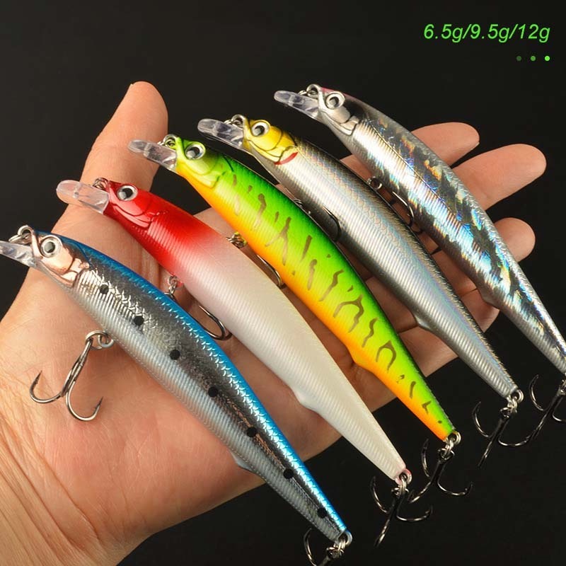 FISHGANG minnow 7cm/9cm/10.5cm fishing suspending artificial bait slow sinking fixed gear jerkbait for freshwater bass perch