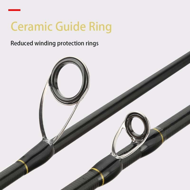 FISHGANG fishing rod 2 tips M/MH 1.98m 2.1m 2.4m Portable Customized high carbon freshwater seawater Bass lure rod