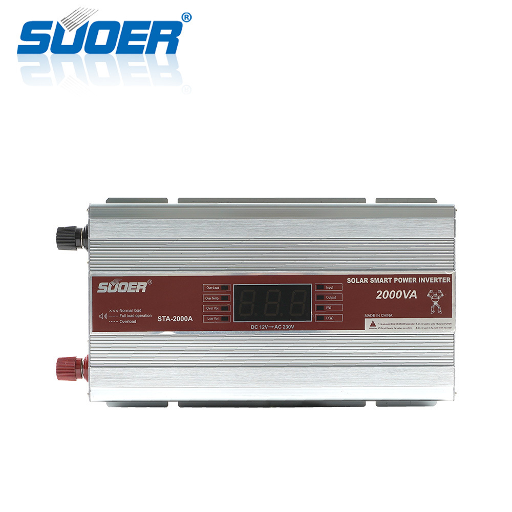 Suoer 12V 230V 2000VA 2kVA Power Inverters Modified Sine Wave Inverter