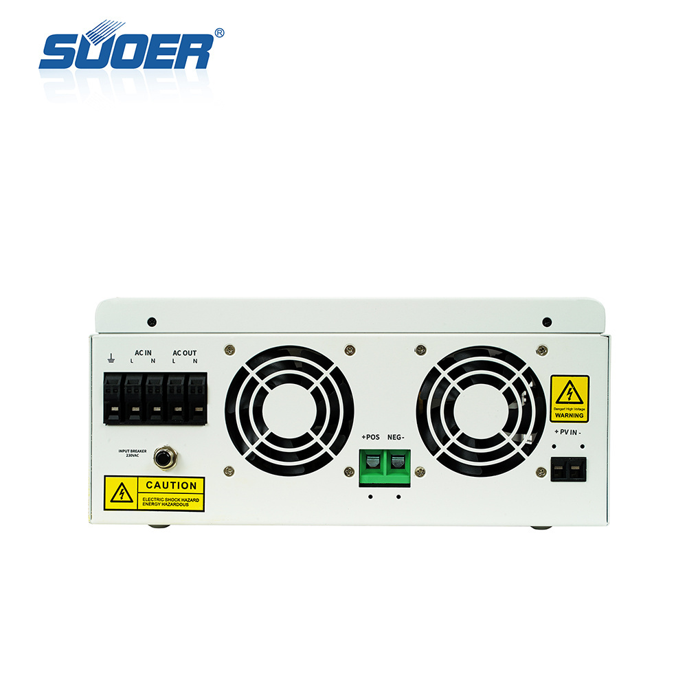 Suoer New 3kw 24v 230v off grid inverter pure sine wave Hybrid Solar Inverter with MPPT solar charger