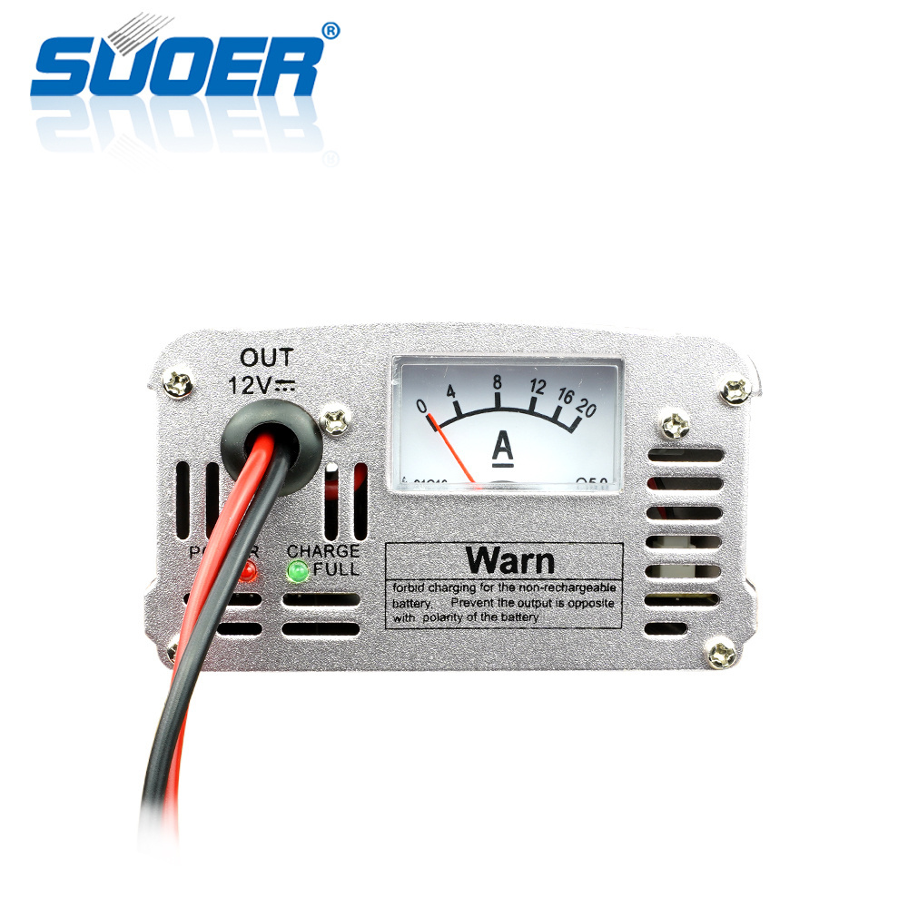 Suoer Three-phase Smart Fast 12V 10ah lead acid Battery Charger With Digital LCD Display