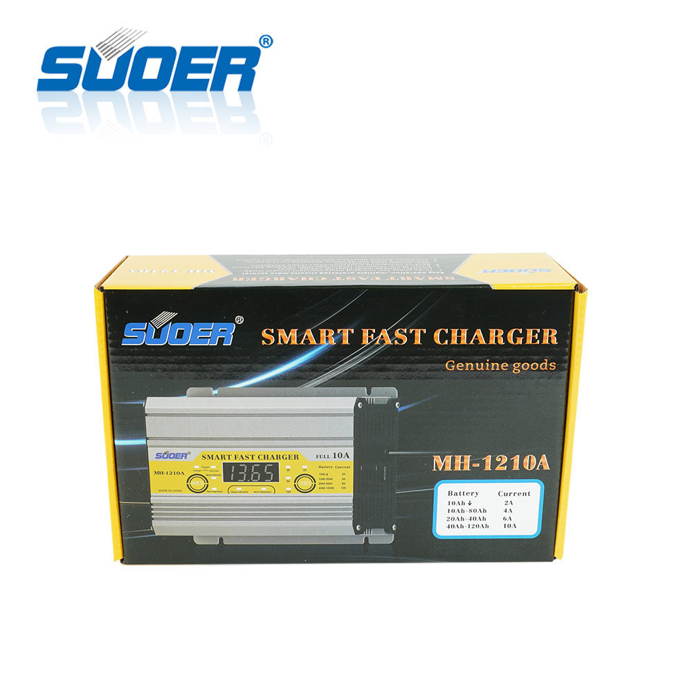 Suoer Reverse connecting protection 12V 10A Solar Auto digital Battery Charger With LCD Display