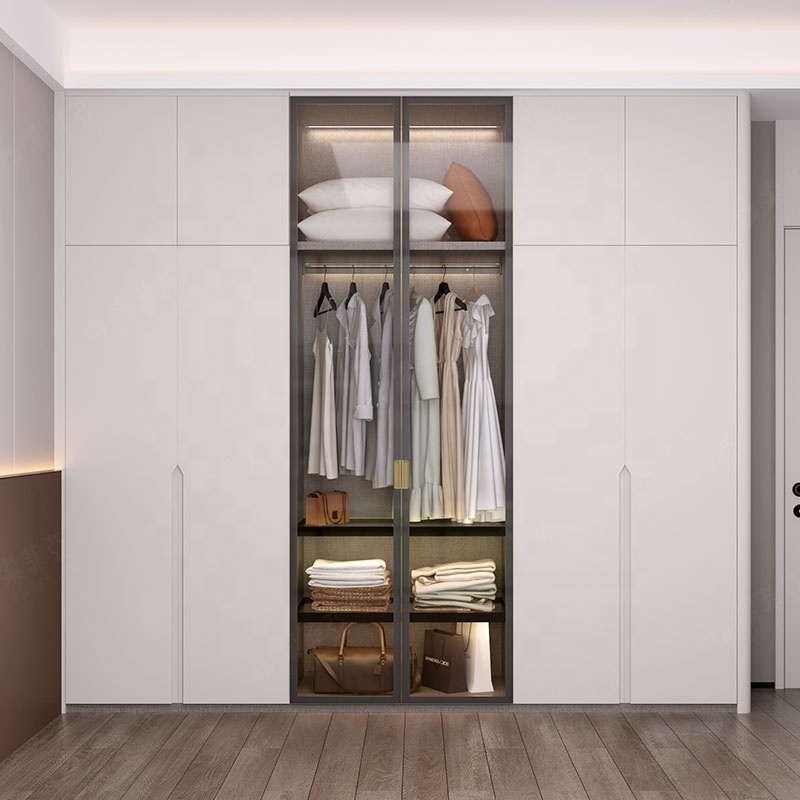 Suofeiya modern white wardrobe closet bedroom furniture wardrobes guangdong wooden wardrobe