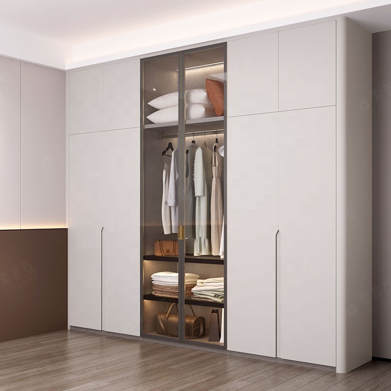 Suofeiya modern white wardrobe closet bedroom furniture wardrobes guangdong wooden wardrobe