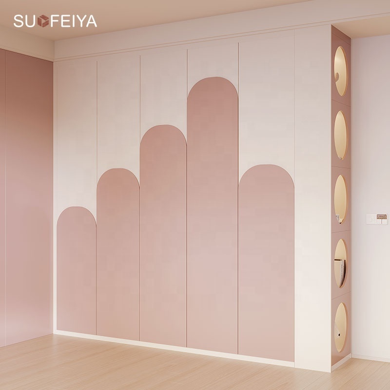 SUOFEIYA Modern Kids Wood Wardrobe Bedroom Armoire Closet with Shelves and Clothing Rod