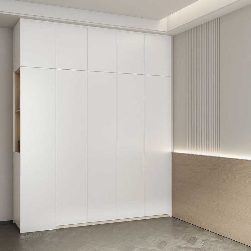 Modern Home Furniture White Armoire 4 Doors Wardrobes Wooden Closets Customized Walk in Wardrobe