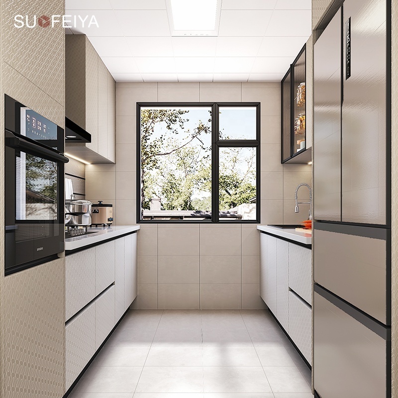 Suofeiya Modern Modular Base Matt White Simple Kitchen Units Cabinets Design