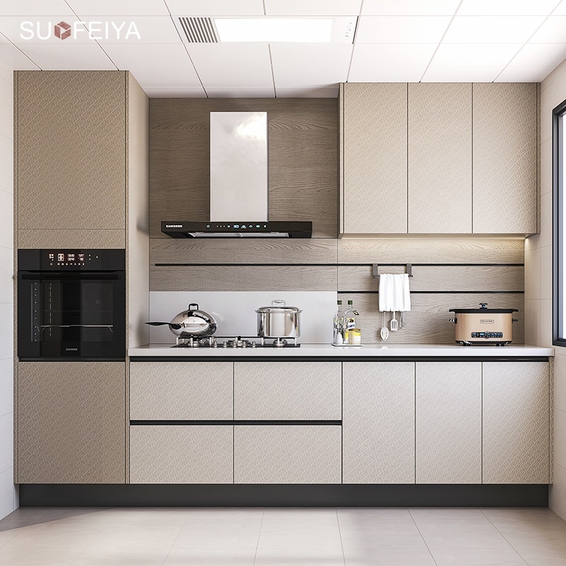 Suofeiya Modern Modular Base Matt White Simple Kitchen Units Cabinets Design