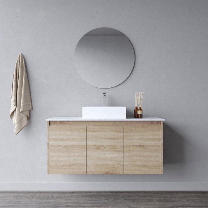 Modern Luxury Hotel Wall Mount Single Double Floating Cabinet Bathroom Vanity with Sink