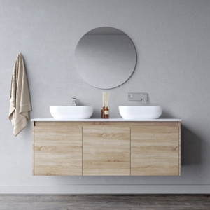 Modern Luxury Hotel Wall Mount Single Double Floating Cabinet Bathroom Vanity with Sink