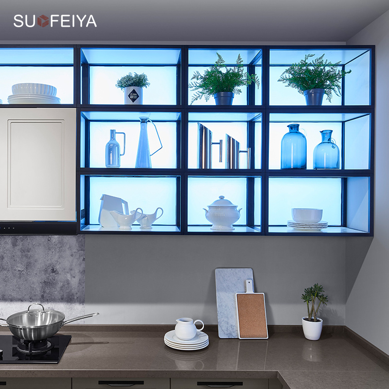 Suofeiya Factory Price Custom Modern Italian Design Modular Aluminum Lacquer Kitchen Cabinets For Sale