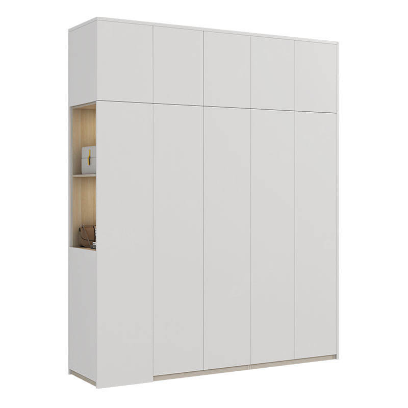 Modern Home Furniture White Armoire 4 Doors Wardrobes Wooden Closets Customized Walk in Wardrobe