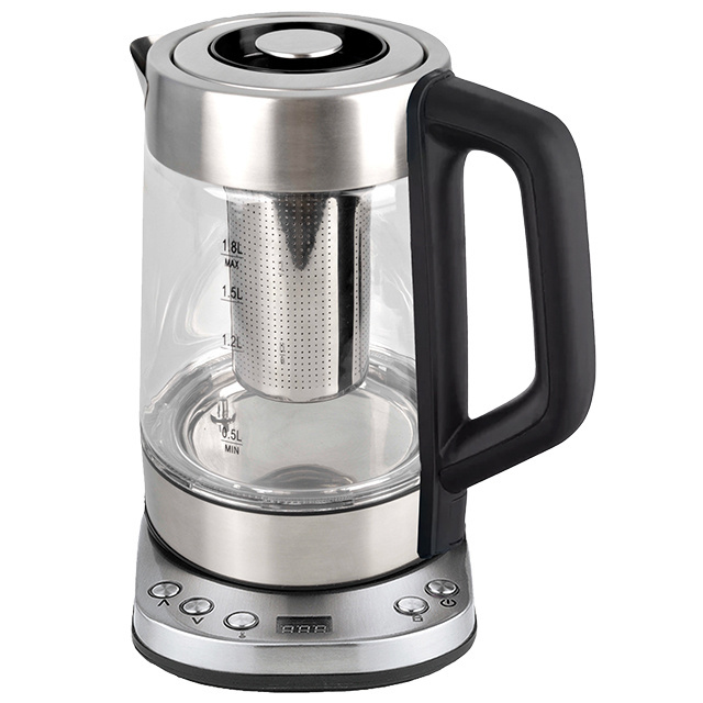 Electric glass kettle 1.8L smart keep warm hot tea pots stainless steel portable travel water boiler price