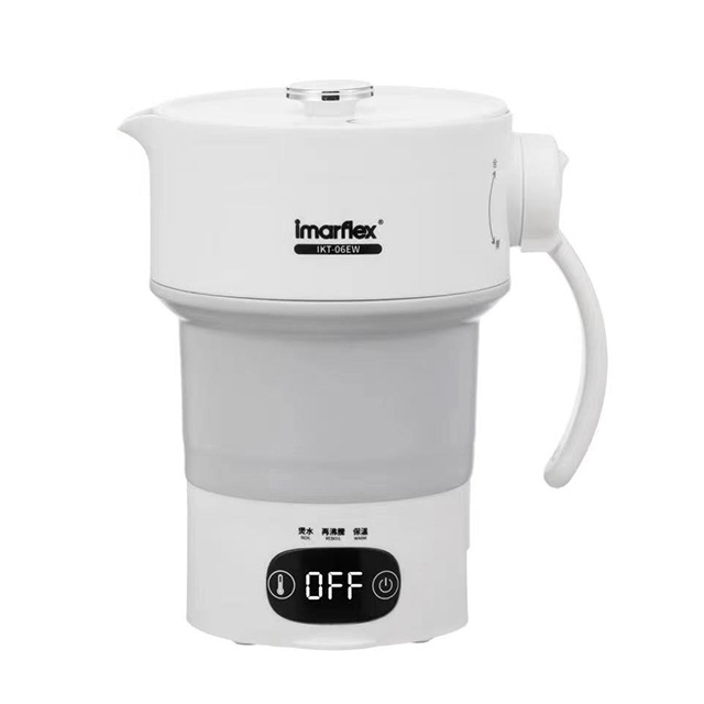 Outdoor travel kettle portable and folding water boiler 0.6L LED digital temperature display