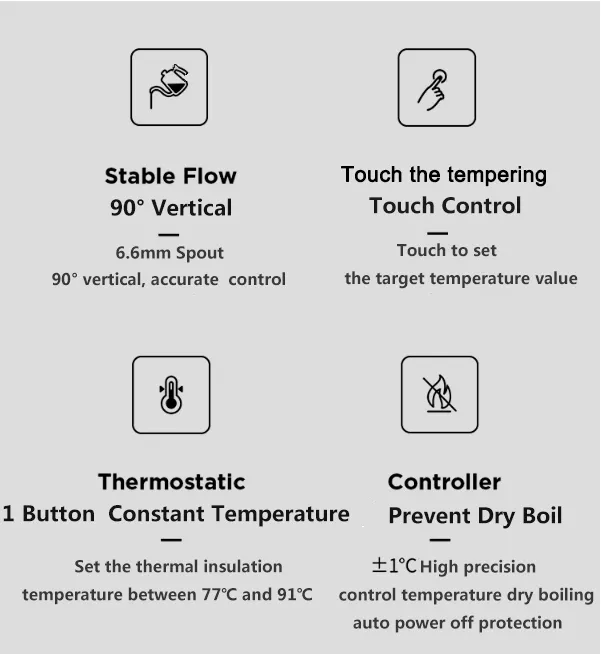 China Manufacturers electric gooseneck kettle temperature control gooseneck kettle